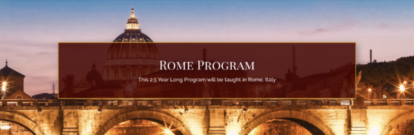 Rome Foundations Program 2nd payment for Year 1